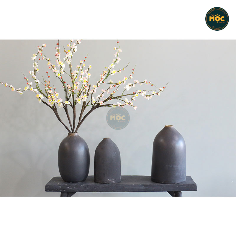 Cắm Hoa Tươi | Mờ | 3743 Bình Bầu Miệng Túm 22x22x34 M7