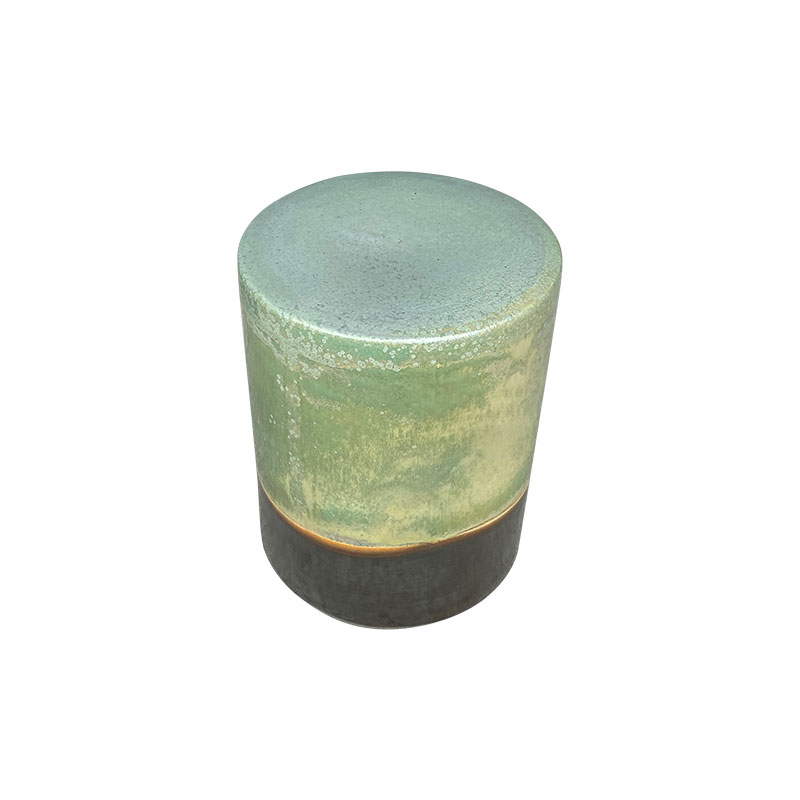 4141 Đôn Trụ 35x35x46 Xanh Trổ Phối Đen Loại 2