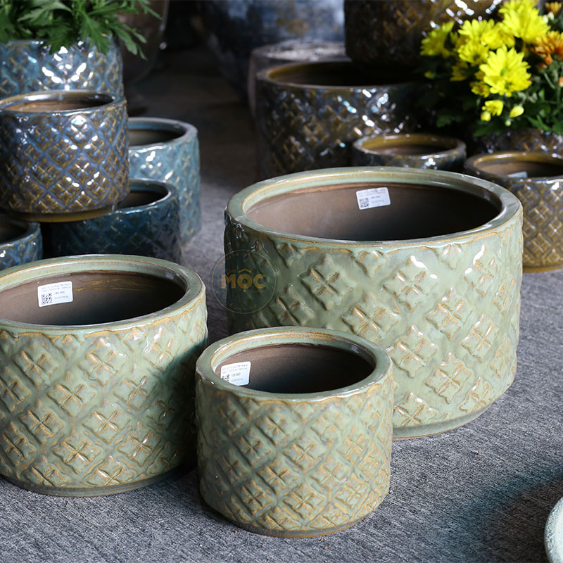 3537 ID Trụ Họa Tiết Hoa 4 Cánh 30x30x22