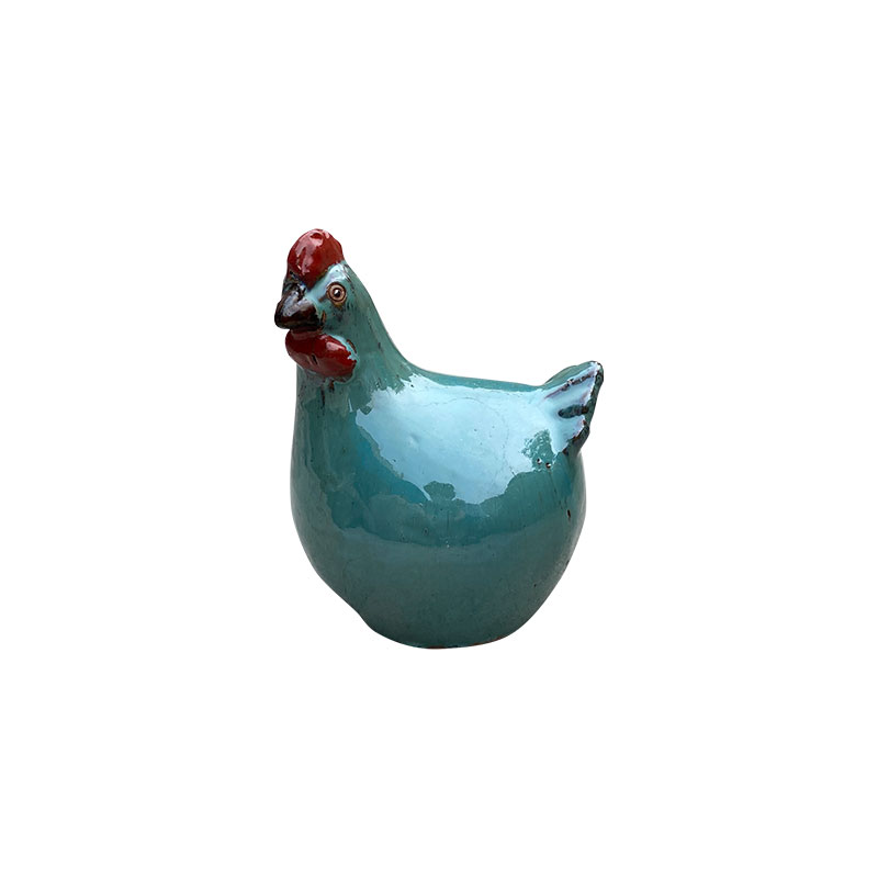 3969 Gốm Thú Gà Trang Trí 17x19x23